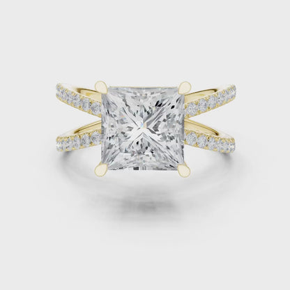 Open Rails Diamond Ring
