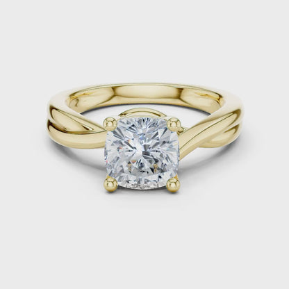 Twine Solitaire Diamond Ring