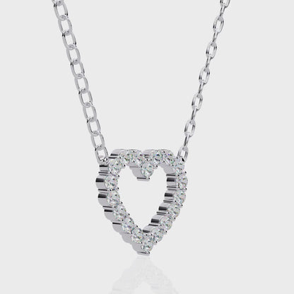 Open Heart Diamond Pendant