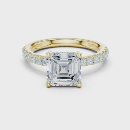 Asscherine Diamond Ring