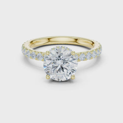 Hidden Row Diamond Ring