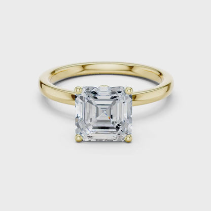 Asscher Vault Diamond Ring