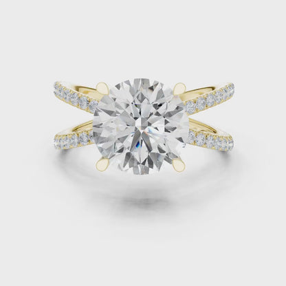 Aeris Split Diamond Ring