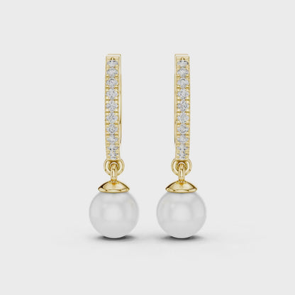 Pavé Pearl Earrings