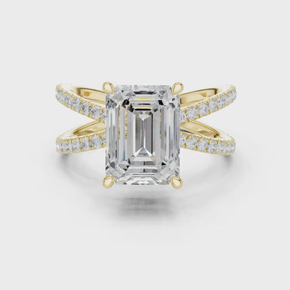 Emeralla Split Diamond Ring